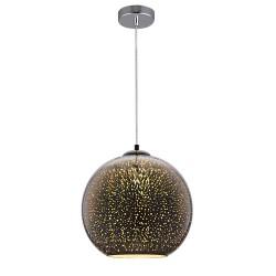 3D ПЕНДЕЛ СТЪКЛО – E27 MAX 40W CHROME FIREWORKS