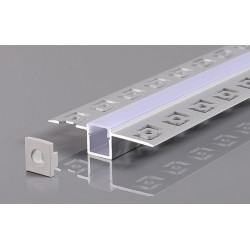Алуминиев Профил За LED Лента За Вграждане, СИВ L=2м