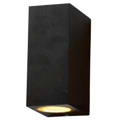 СТЕНЕН ОСВЕТИТЕЛ АЛУМИНИЙ ЧЕРНО ТЯЛО 2*GU10 ЦОКЪЛ IP54