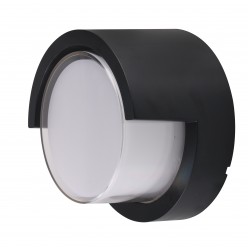 15W LED СТЕНЕН ОСВЕТИТЕЛ КРЪГЪЛ ЧЕРЕН