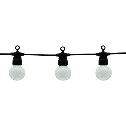 ЧЕРЕН КАБЕЛ С ПОРЕДИЦА ВГРАДЕНИ КРУШКИ 6000К 20PCS/G45 IP65 13M