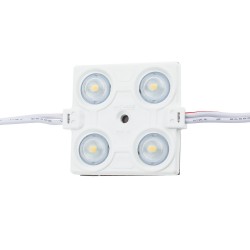 2.4W LED МОДУЛ С ЛУПА 4 2835 160° DC12V IP65 43*38*6.5mm 2.4W LED МОДУЛ С ЛУПА 4 2835 160° DC12V IP65 43*38*6.5mm