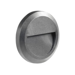 2W LED ОСВЕТЛЕНИЕ ЗА СТЪЛБИ КРЪГЪЛ СИВ