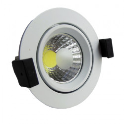 8W LED Луна с разстлан диод кръгла, насочваща се, бял корпус 8W LED Луна с разстлан диод кръгла, насочваща се, бял корпус