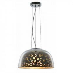 3D Пендел стъкло ROUND - E27 MAX 40W Umbrella Pendant Chrome - Circles D400xH200mm